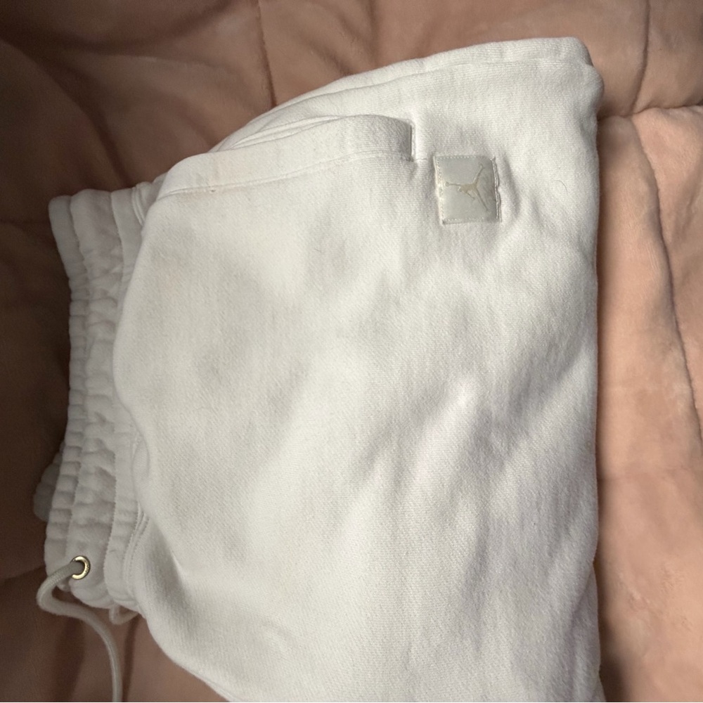 Jordan White Jogger Pants with Logo